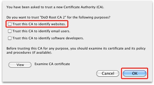 Install dod certificates